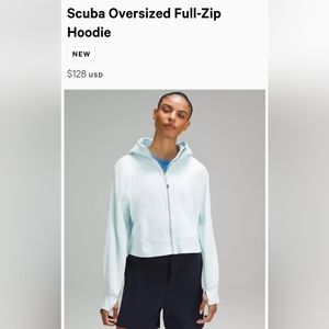 Lululemon Scuba Oversized Full-Zip Hoodie | XS/S | Sheer Blue | GUC